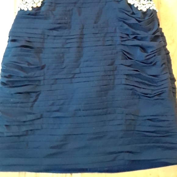Jovani Navy Blue Gemstone Cocktail Dress - Picture 2 of 5
